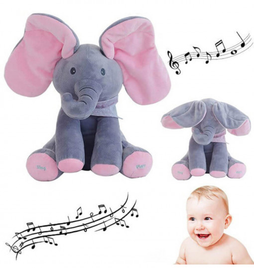 ELEFANT INTERACTIV DIN PLUS- VORBESTE, CANTA SI FLUTURA URECHILE ROZ