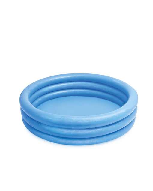 Piscina Gonflabila Intex pentru copii - Crystal Blue, cu 3 Inele, 114 x 25 cm