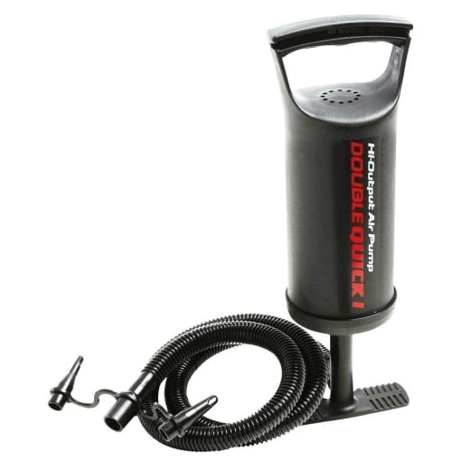 Pompa de aer manuala Intex Double Quick II, pentru piscina si obiecte gonflabile, cu furtun si 3 adaptori, 29.5cm