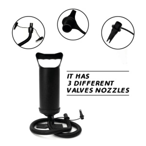 Pompa de aer manuala Intex Double Quick II, pentru piscina si obiecte gonflabile, cu furtun si 3 adaptori, 29.5cm - Img 3