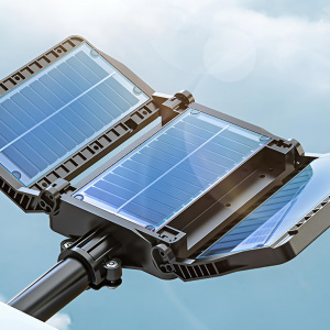 Lampă Solară Stradală Teno® 18 LED-uri - 3 Capete, Telecomandă, IP65 - Img 3