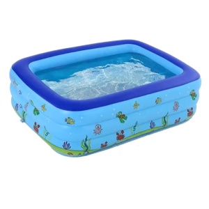 Piscina gonflabila pentru copii cu podea moale, albastru - Img 5