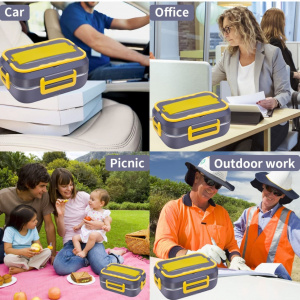 Cutie de Prânz Electrică WELUVFIT Q328B - 1.5L Inox, Autogătire, Accesorii Incluse - Img 6