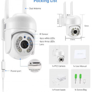 Pachet 3 X Cameră de Supraveghere Jortan Wifi IP - 360° Rotatie - Img 2