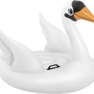 Saltea Lebădă Gonflabilă Intex Swan Ride-On White - 130 x 102 x 99 cm pentru Adulți și Copii - Img 1