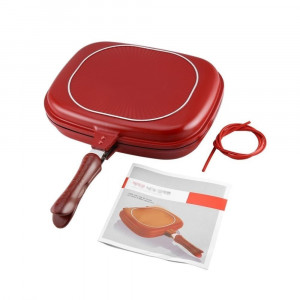 Tigaie Dublă - Suprafață Antiaderentă, Non-Stick, 32 cm - Img 3