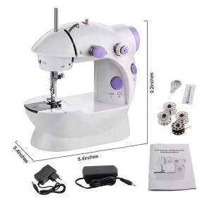 Masina de cusut, Mini Sewing portabila, 4 In 1, Alba - Img 4