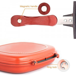 Tigaie Dublă - Suprafață Antiaderentă, Non-Stick, 32 cm - Img 4