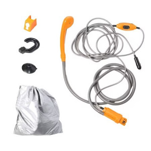 Dus portabil, pompa Mencoza™, 3.5l/min, pentru camping, drumetii, spalat masina sau animale, alimentare auto DC 12V - Img 4