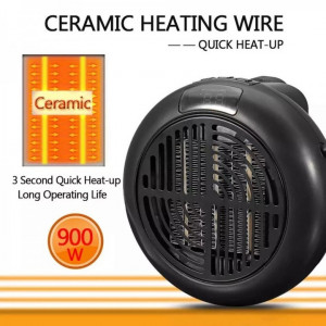 Aeroterma portabila cu termostat 900w, 0715-012, culoare negru - Img 2