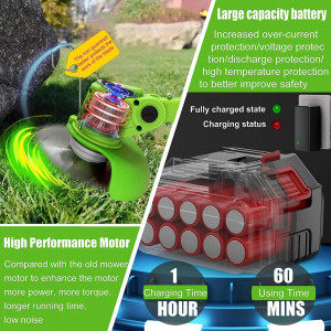 MOTOCOASA ELECTRICA, 24V, 4000 MAH , 8000 RPM, 1 ACUMULATOR - Img 2