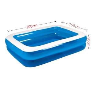 Piscina gonflabila rectangulara pentru copii Jilong 200 x150 x50 cm - Capacitate 425 L - Img 2