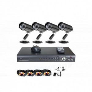 SISTEM SUPRAVEGHERE CCTV - KIT DVR 4 CAMERE EXTERIOR/INTERIOR, CU HDMI, INTERNET, INFRAROSU - Img 1