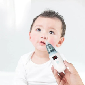 Aspirator Nazal Electric, pentru Copii, Trei nivele, pentru nas si urechi, Cu ecran LED, Alb, Isobel - Img 2