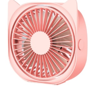 Mini Ventilator Birou USB Flippy - 360° Rotire, 3 Viteze, Roz - Img 1