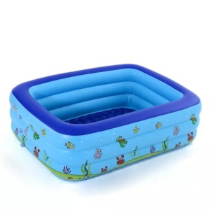 Piscina gonflabila pentru copii cu podea moale, albastru - Img 1