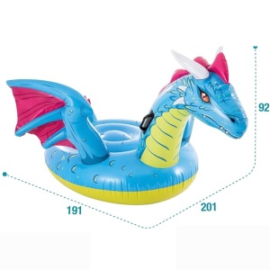 Saltea gonflabila pentru copii Intex - Ride-on, Dragon, 201 x191 cm - Img 2