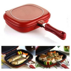 Tigaie Dublă - Suprafață Antiaderentă, Non-Stick, 32 cm - Img 1