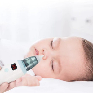 Aspirator Nazal Electric, pentru Copii, Trei nivele, pentru nas si urechi, Cu ecran LED, Alb, Isobel - Img 3