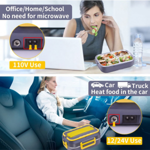 Cutie de Prânz Electrică WELUVFIT Q328B - 1.5L Inox, Autogătire, Accesorii Incluse - Img 3