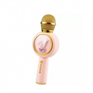 MICROFON KARAOKE PENTRU COPII, CU RADIO, BLUE, BLUETOOTH, USB, SLOT SD CARD, COMPATIBIL CU IOS, ANDROID, PC, TABLETA - Img 1