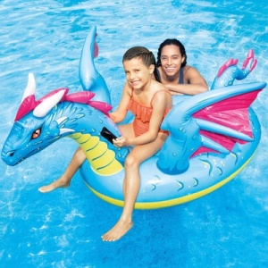 Saltea gonflabila pentru copii Intex - Ride-on, Dragon, 201 x191 cm - Img 3