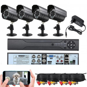 SISTEM SUPRAVEGHERE CCTV - KIT DVR 4 CAMERE EXTERIOR/INTERIOR, CU HDMI, INTERNET, INFRAROSU - Img 3