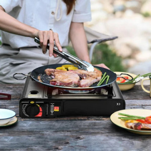 Aragaz Camping Portabil - Cartuș Gaz Butan, Aprindere Automată, Dublă Alimentare - Img 5