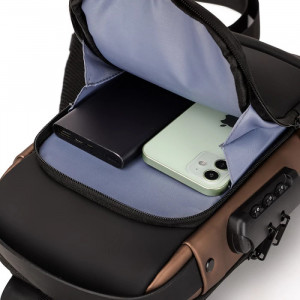 Geantă de piept pentru bărbați Geantă de cruce pentru bărbați Geantă de umăr USB impermeabilă Messenger de călătorie antifurt Pachet Sling pentru piept Designer de modă de lux - Img 4