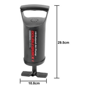 Pompa de aer manuala Intex Double Quick II, pentru piscina si obiecte gonflabile, cu furtun si 3 adaptori, 29.5cm - Img 2
