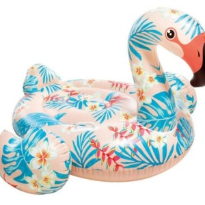 Saltea Gonflabilă Intex Tropical Flamingo Ride-On - 142 x 137 x 97 cm pentru Adulți și Copii - Img 1