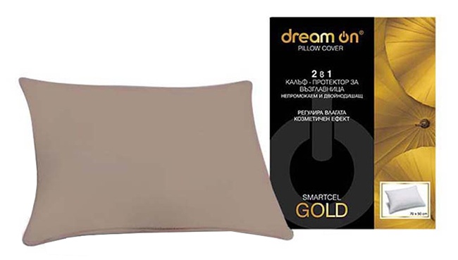 Водоустойчив протектор за възглавница Smartcel Gold - дишащ
