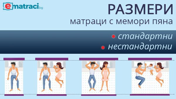 Матраци с мемори пяна - размери