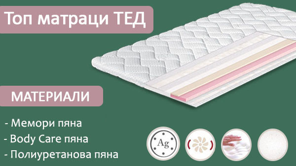 Топ матраци ТЕД - материали