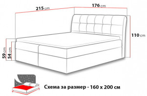 Боксспринг легло Спейс - схема