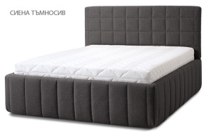 Тапицирано легло Quadro Grande - Сиена Тъмносиво