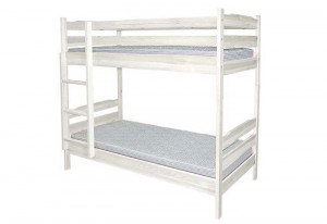 Двуетажно легло Масив - бял цвят
