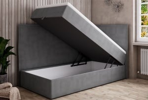 Боксспринг легло Бали Grey със странична табла с повдигащ механизъм