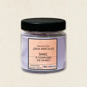 Lumânare din ceară de soia naturală cu parfum de lavandă și mușețel și ușoare note de vanilie