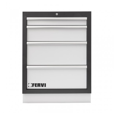Dulap de atelier pentru scule modular cu 4 sertare A007/04, Fervi