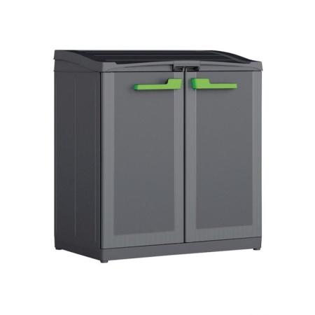 Dulap gradina compact 2 usi pentru reciclare graphite Keter Moby 110 L