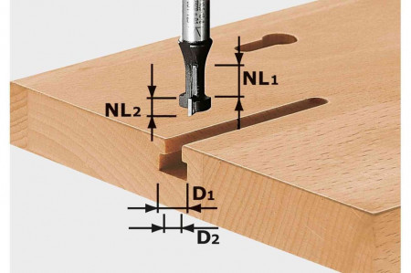 Freză pentru caneluri în T HW S8 D10,5/NL13, Festool