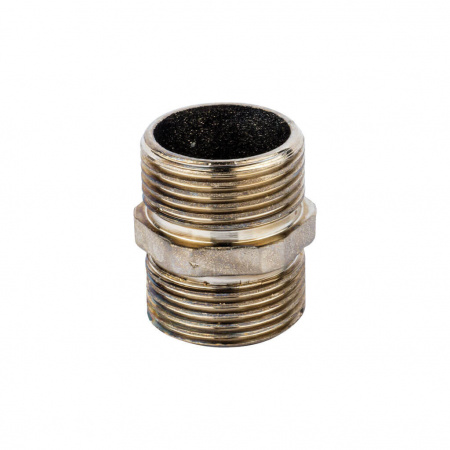 Niplu alama cromat 1/2" FE-FE, KAS