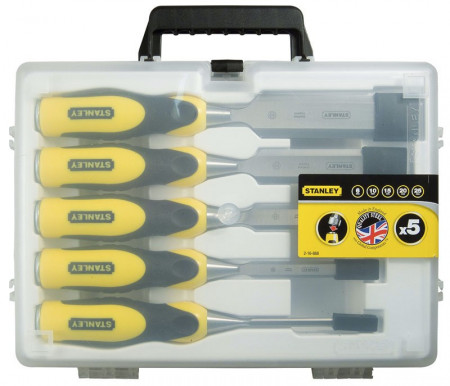 Set 5 Dalti pentru lemn Dynagrip, 6/10/15/20/25 mm, Stanley