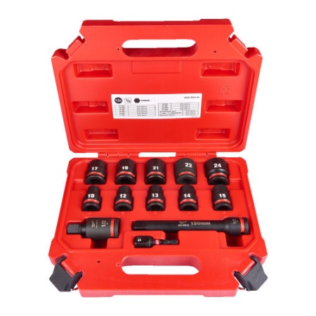 Set de 13 chei tubulare de impact scurte, Shockwave™, 1/2", 4932480456 Milwaukee