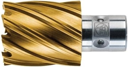 Carota HSS DURA, acoperire TiN, prindere QuickIn, lungime 25 mm, diametru 46-47 mm, Fein