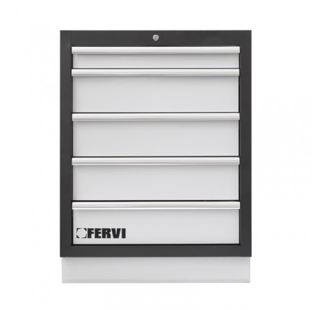 Dulap de atelier pentru scule modular cu 5 sertare A007/05, Fervi