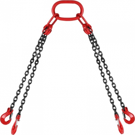 Lant ridicare greutati cu 4 brate, Capacitate 5 tone, Lungime 1.5 m, G80 Mn