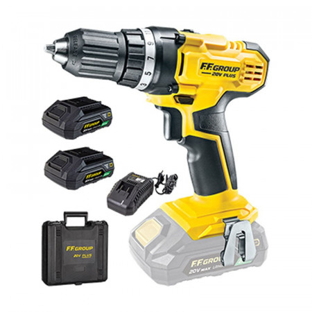Masina de gaurit insurubat cu acumulatori FF Group 41624 20 v 2x2.0 Ah gama plus
