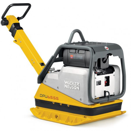 Placa compactoare reversibila Wacker Neuson DPU6555Hes, cadru de protectie ingust, diesel, greutate 499 kg, forta de impact 65 kN, pornire electrica